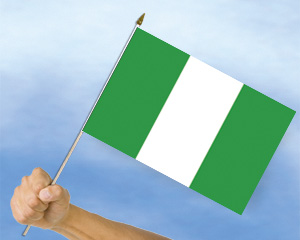 Stockflagge Nigeria
(45 x 30 cm) Bild von Stockflagge Nigeria (45 x 30 cm)-Fahne Stockflagge Nigeria (45 x 30 cm)-Flagge im Fahnenshop bestellen