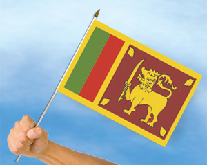 Stockflagge Sri Lanka
(45 x 30 cm) Bild von Stockflagge Sri Lanka (45 x 30 cm)-Fahne Stockflagge Sri Lanka (45 x 30 cm)-Flagge im Fahnenshop bestellen
